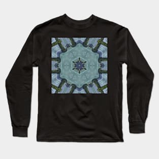 Abstract Sci-fi bio-tech Kaleidoscope pattern (Seamless) 20 Long Sleeve T-Shirt